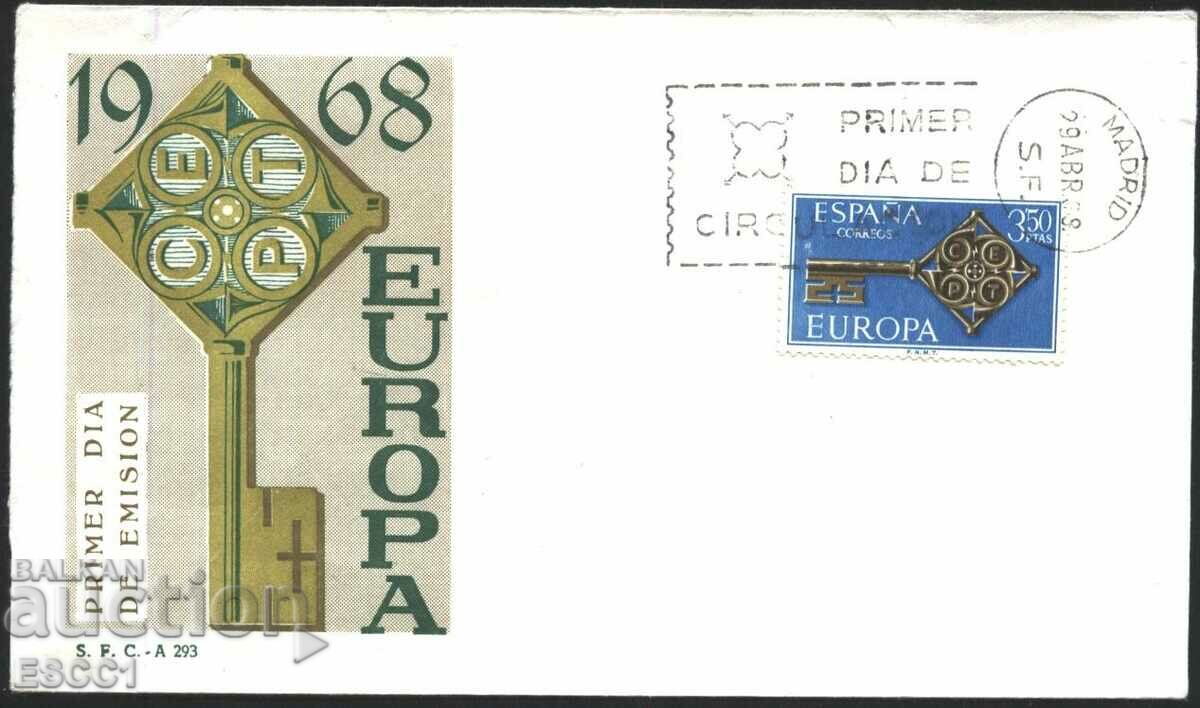 Plic pentru prima zi Europa SEP 1968 din Spania