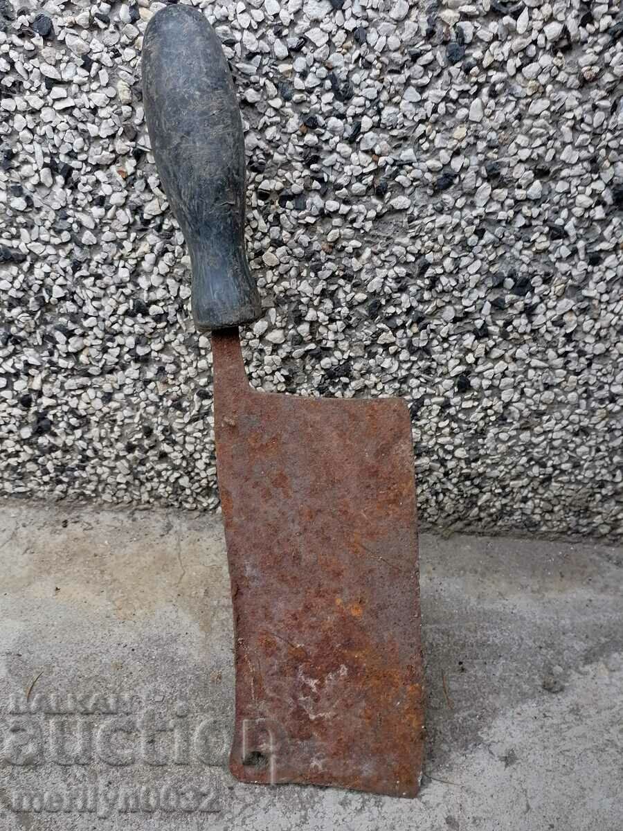 Auction  Old forged saber, ax, pole, blade, wrought iron