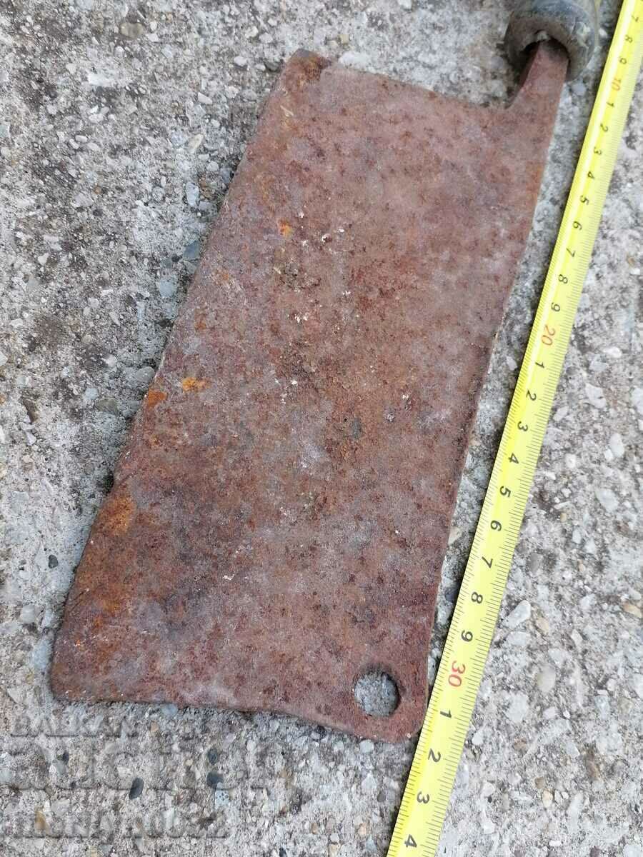 Old forged saber, ax, pole, blade, wrought iron - 5