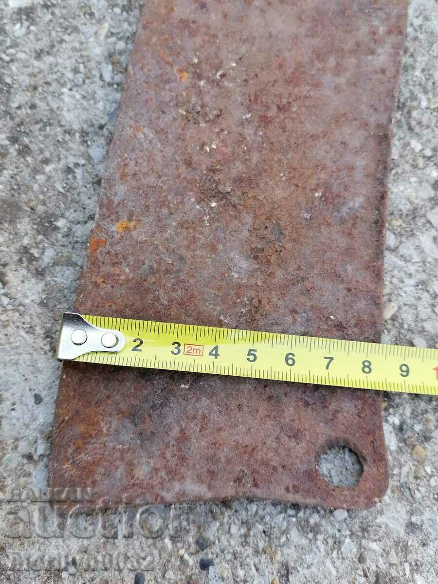 Old forged saber, ax, pole, blade, wrought iron - 6