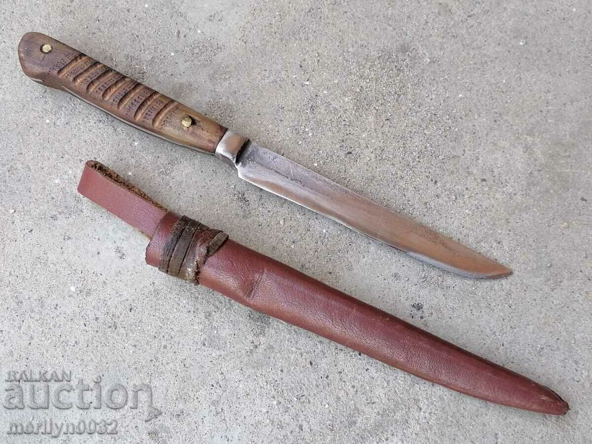 Аукцион Стар нож с кания от кожа острие Аукцион Стар нож с кания от кожа острие