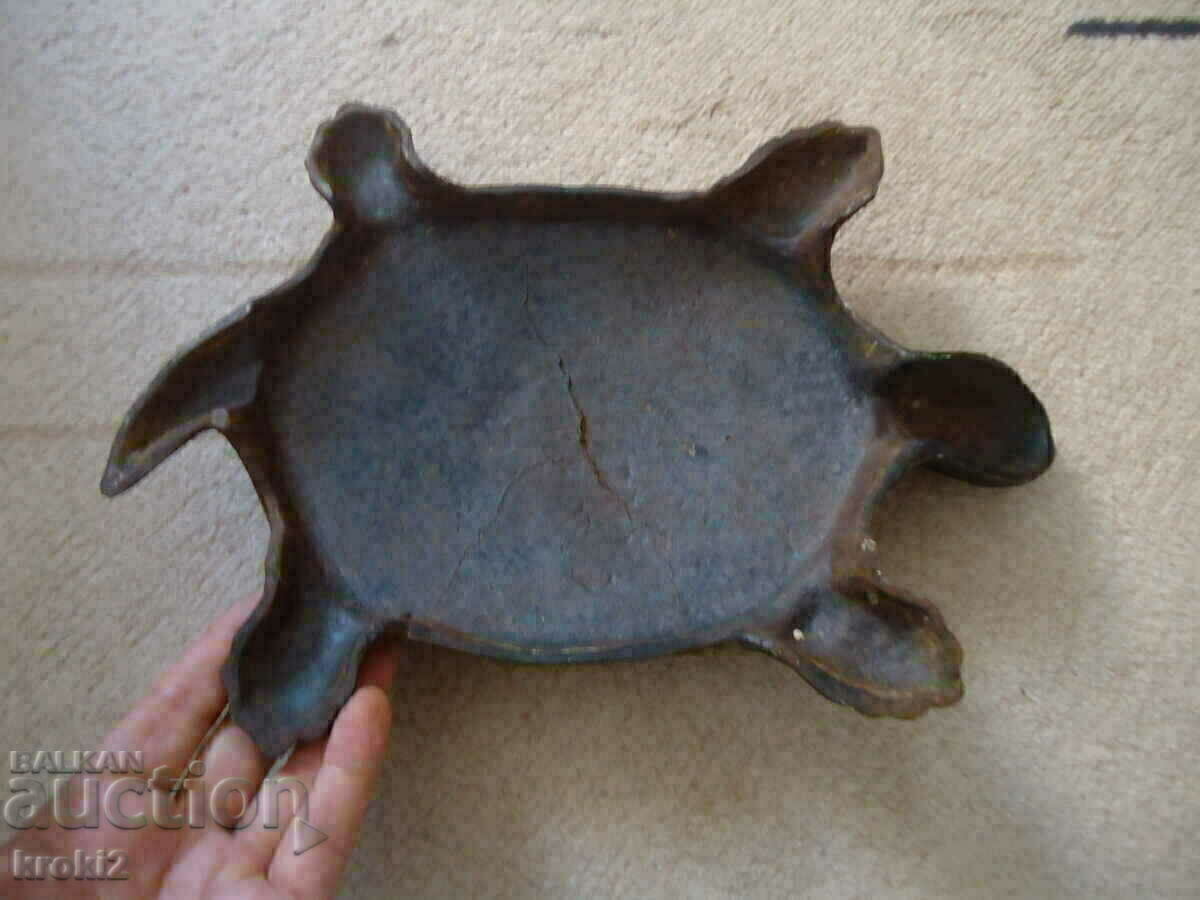 Old Cast Iron Metal Tortoise Neck Rest Stopper - 5
