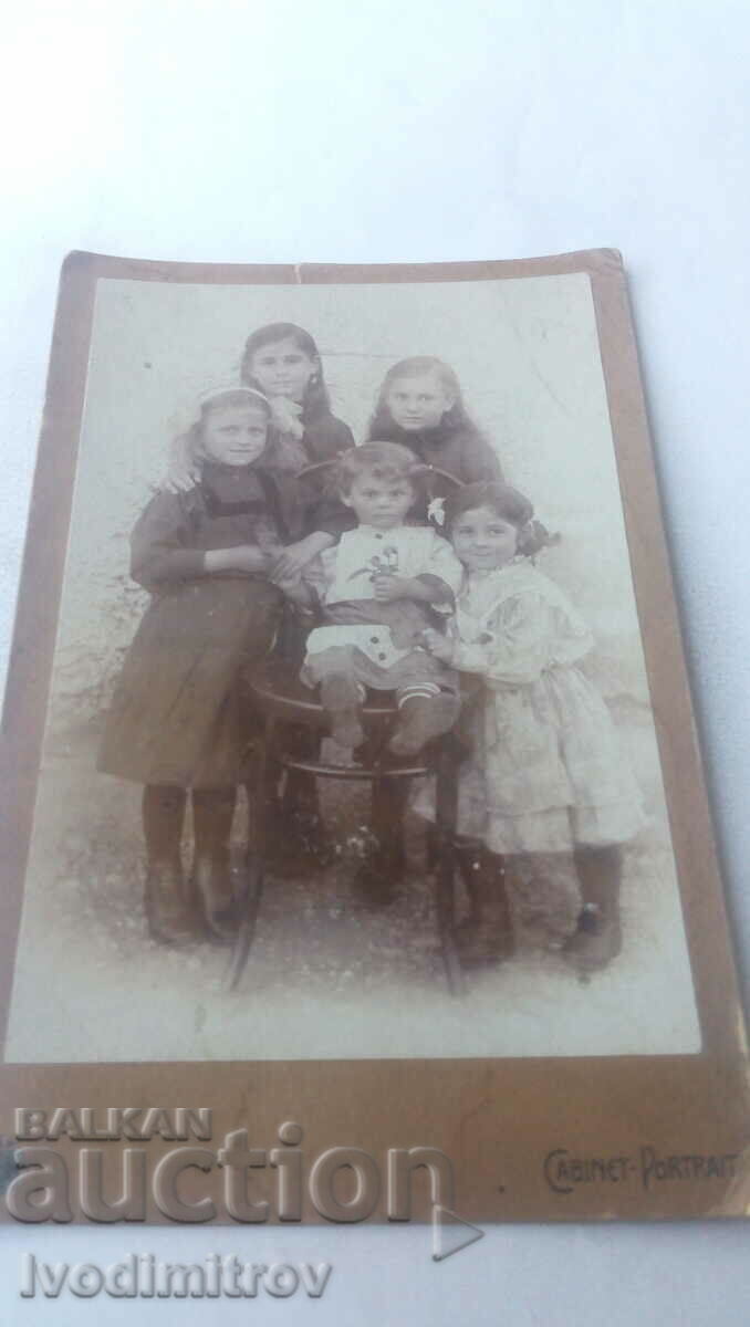 Picture Five Girls 1912 Cardboard