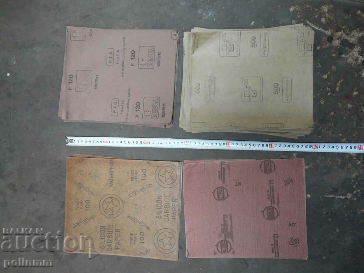 Sheets of water sandpaper - 85 pieces with price 50.00 BGN | € 25.56 Sheets of water sandpaper - 85 pieces with price 50.00 BGN | € 25.56