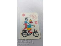KAT calendar Rabbit and duck on a bicycle 1990