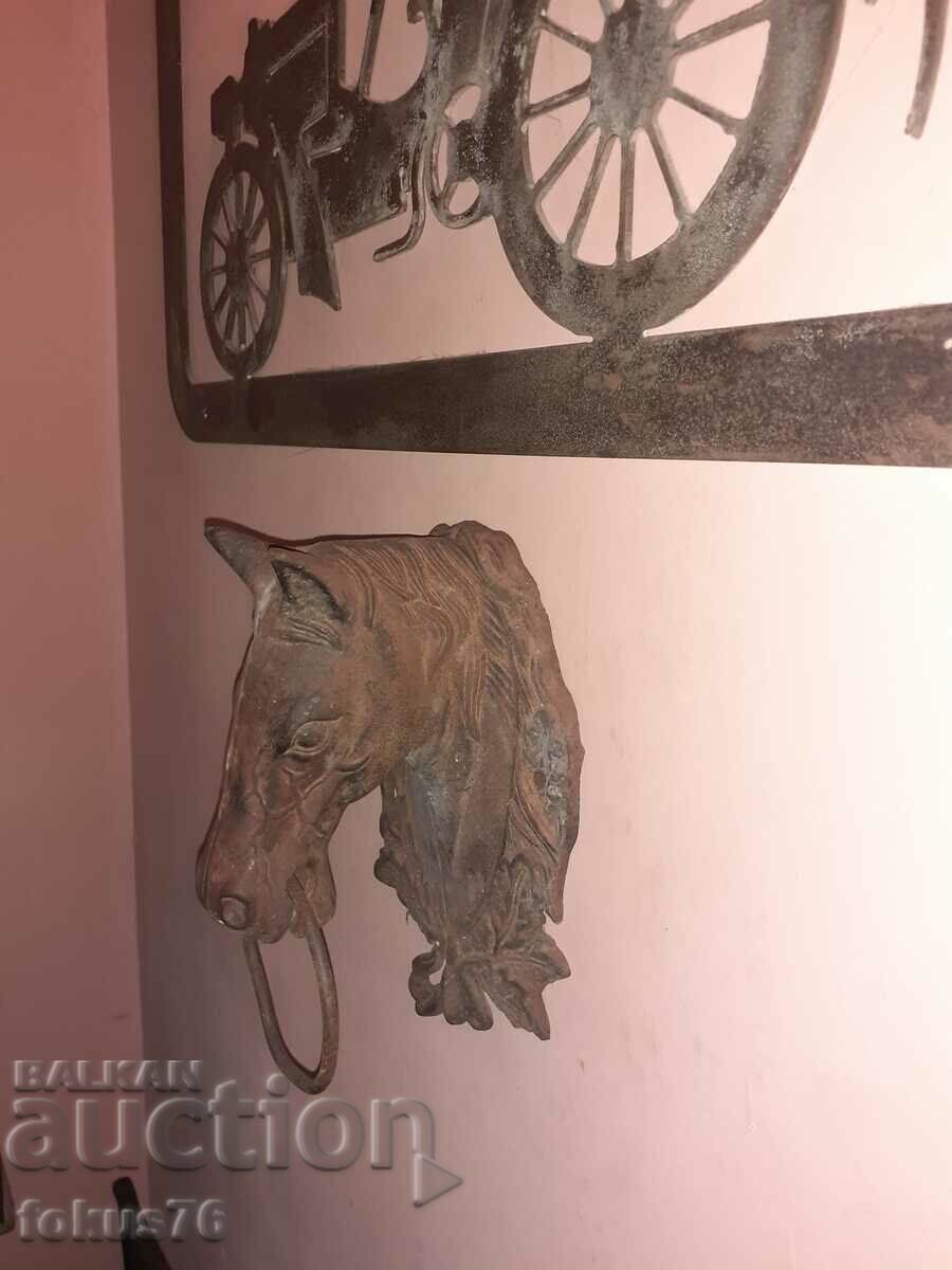 Delivery of Unique find Old cast iron horse head door knocker Delivery of Unique find Old cast iron horse head door knocker