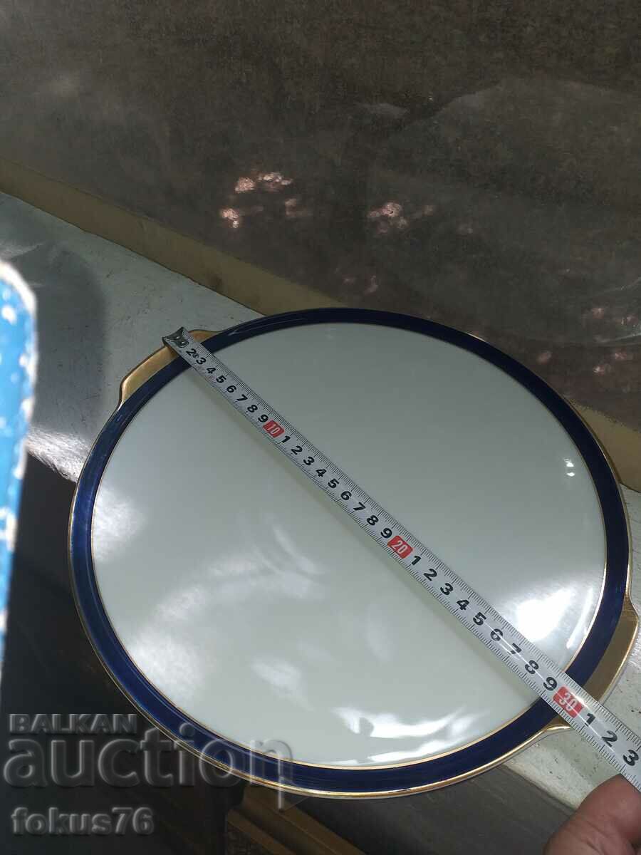 Delivery of Porcelain Edelstein Bavaria gold cobalt lot 6 plates and platter Delivery of Porcelain Edelstein Bavaria gold cobalt lot 6 plates and platter
