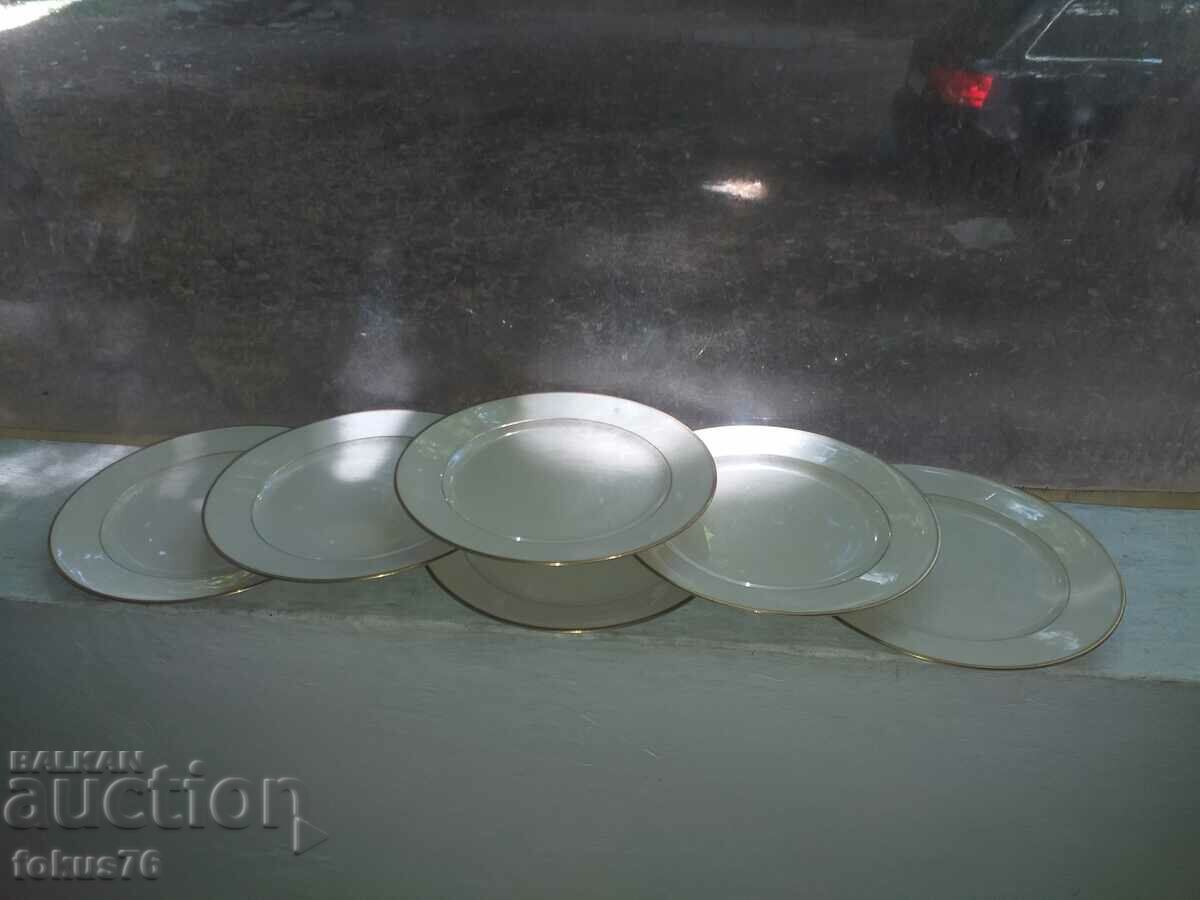Porcelain Fein Bayreuth Bavaria lot 6 plates with price 89.00 BGN | € 45.50