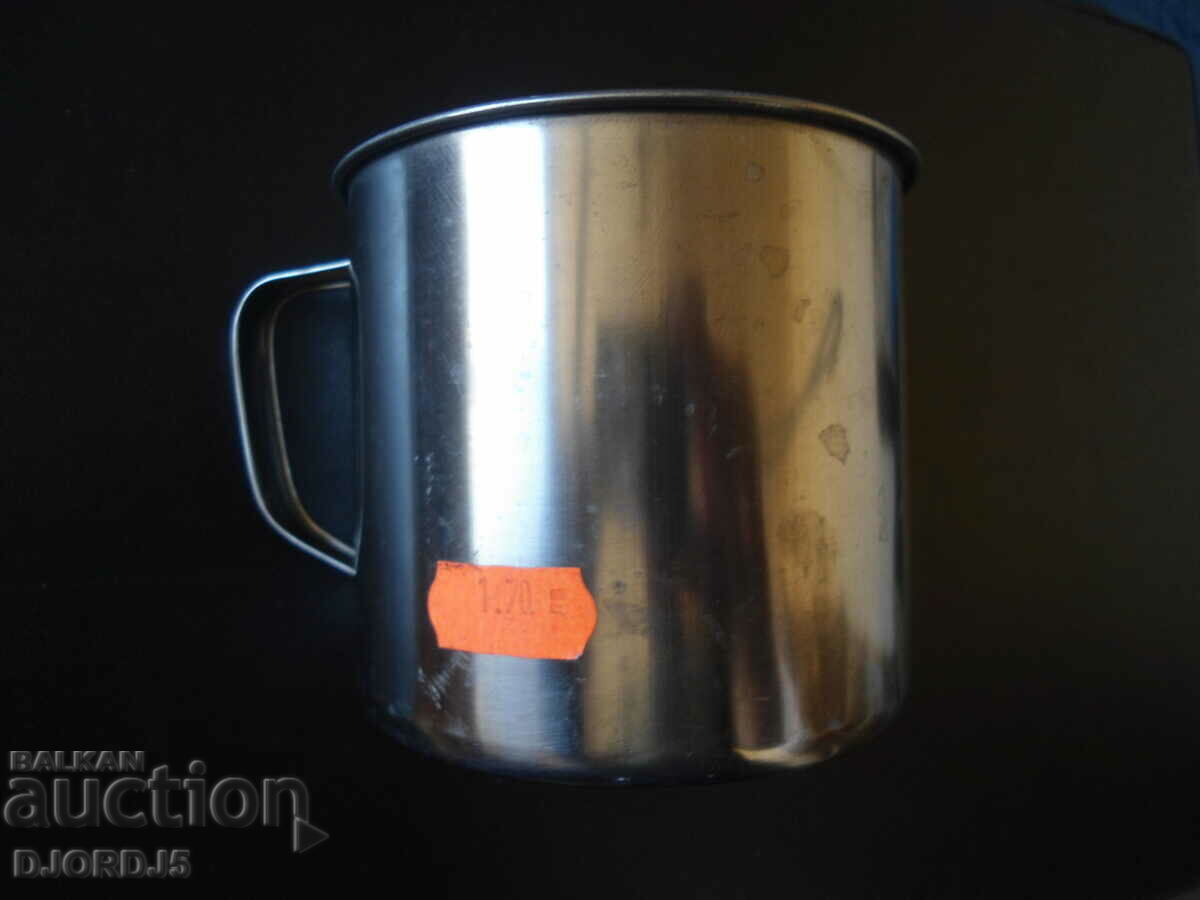 Old metal bucket with price 4.00 BGN | € 2.05 Old metal bucket with price 4.00 BGN | € 2.05