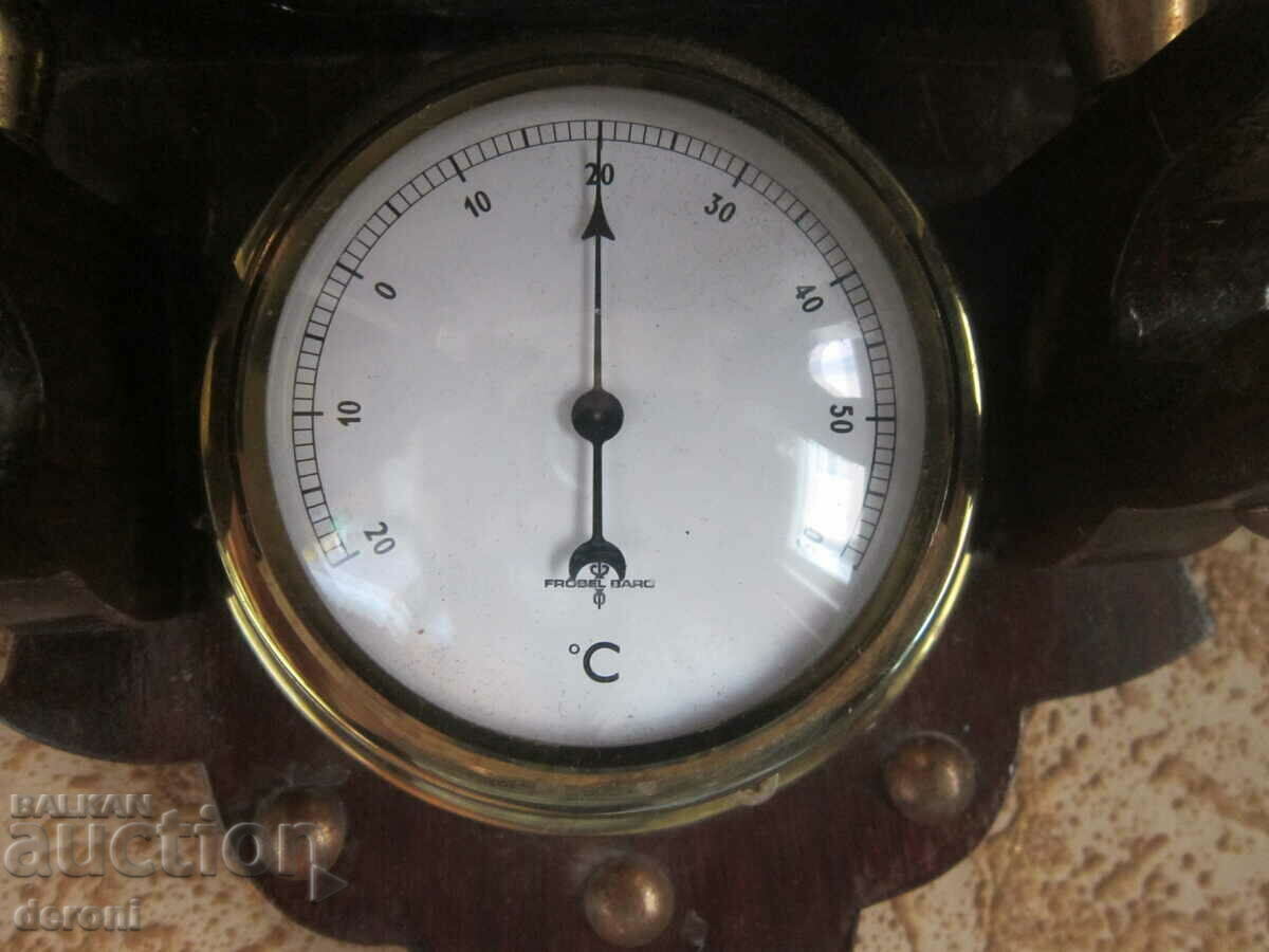 Delivery of Unique bronze barometer with thermometer in a box