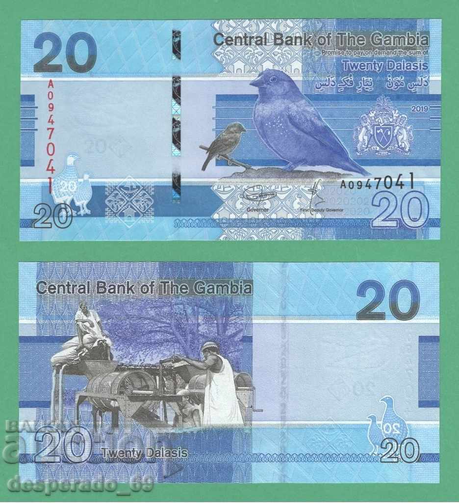 (¯`'•.¸ GAMBIA 20 Dallas 2019 UNC ¸.•'´¯) (¯`'•.¸ GAMBIA 20 Dallas 2019 UNC ¸.•'´¯)