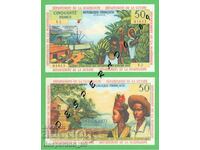 (¯`'•.¸(reproducere) ANTILE FRANCEZE 50 franci 1964 UNC
