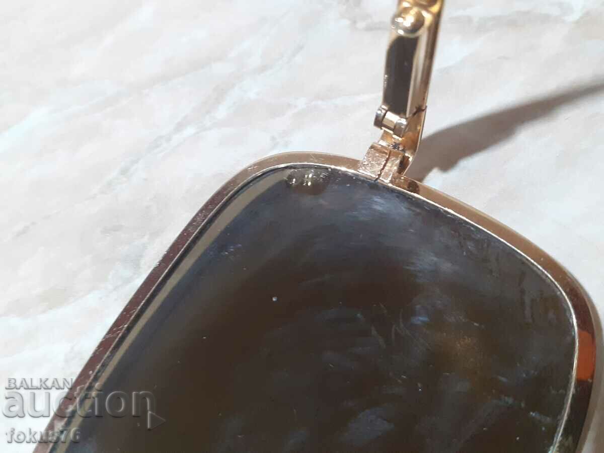 Luxury sunglasses with a thick gold-plated frame - 6