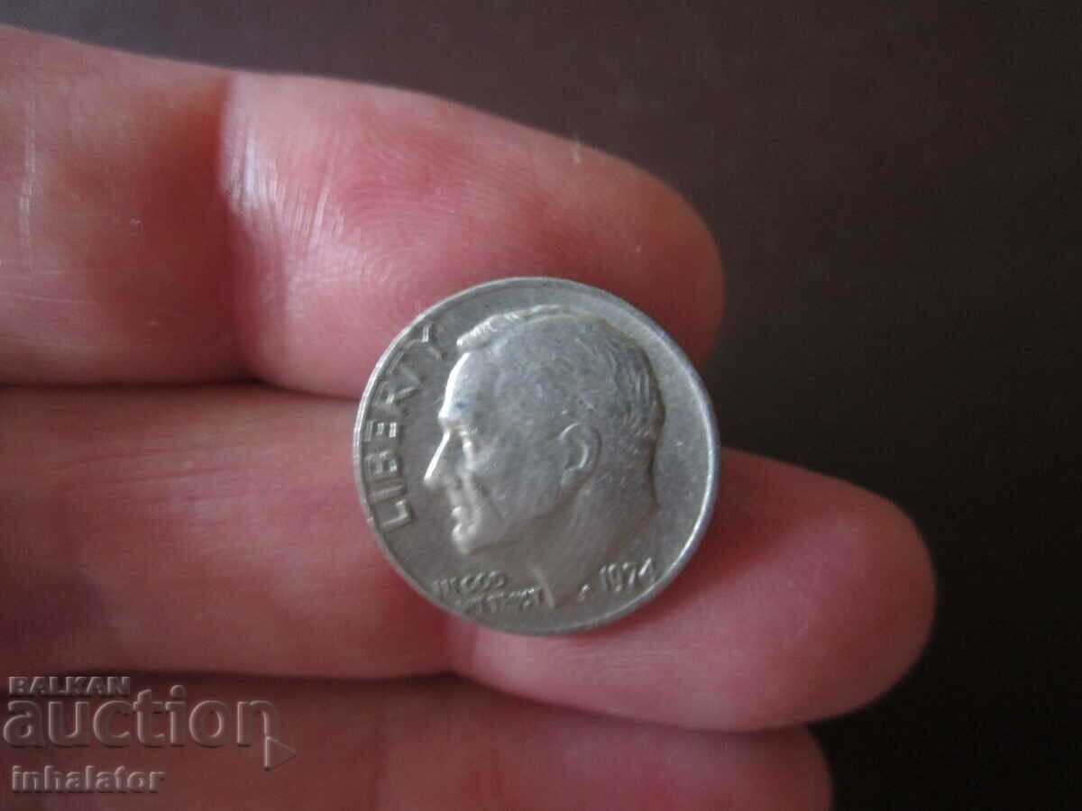 1974 US 10 cents
