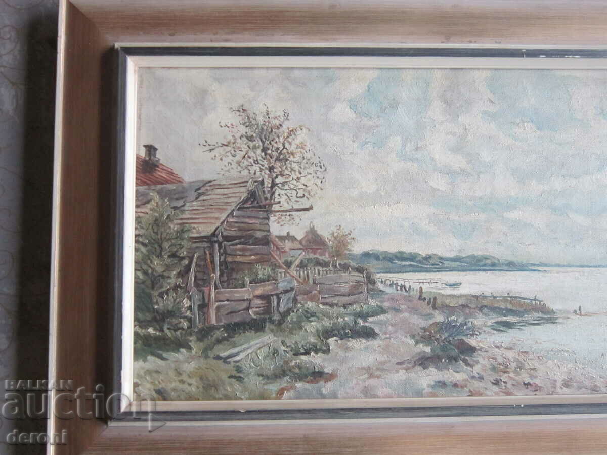 Delivery of Oil painting on canvas signed 61 Delivery of Oil painting on canvas signed 61