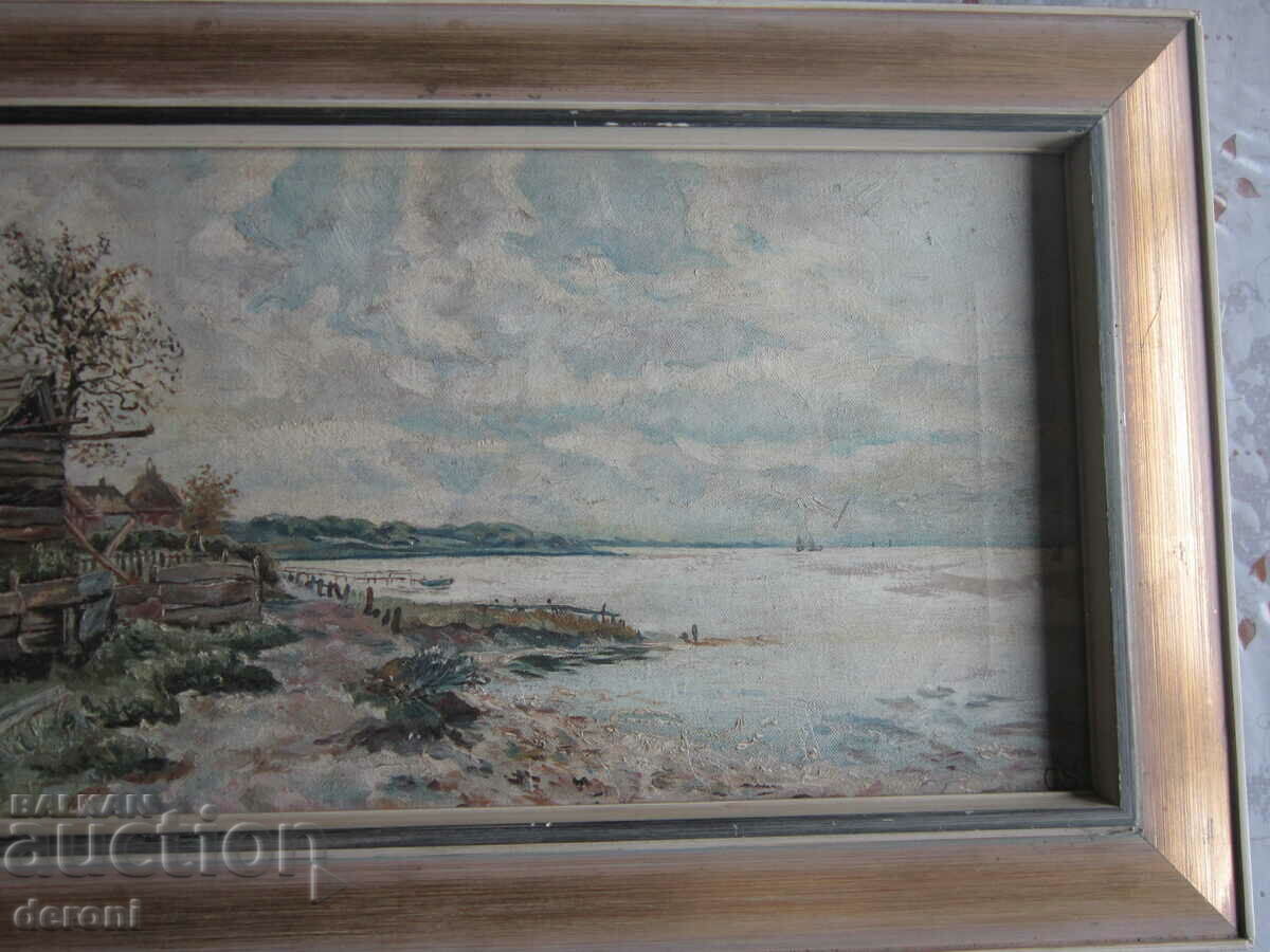 Oil painting on canvas signed 61 - 5 Oil painting on canvas signed 61 - 5
