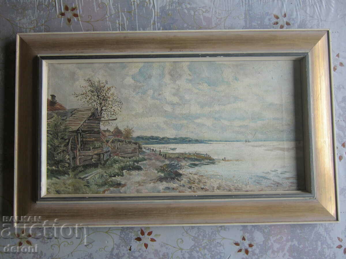 Oil painting on canvas signed 61 - 7 Oil painting on canvas signed 61 - 7