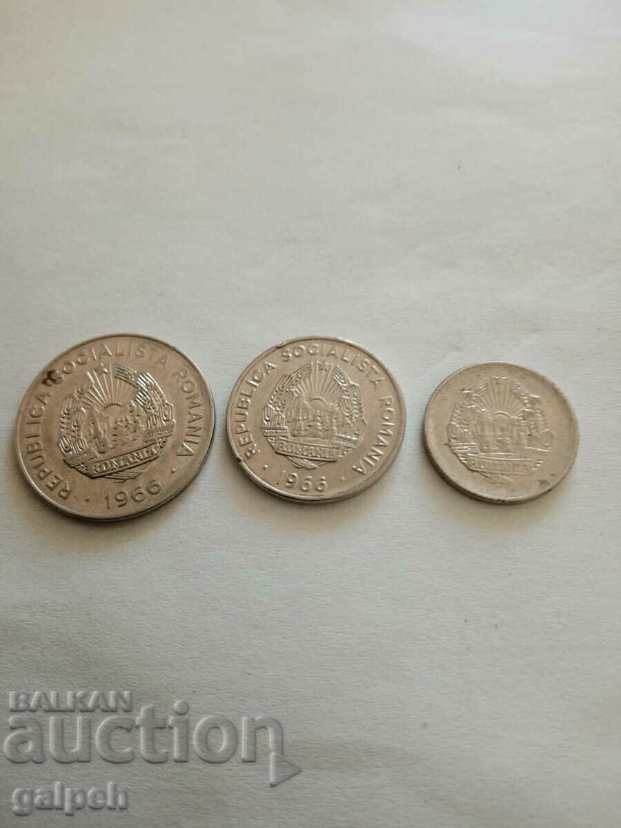 ROMANIA - COINS - 1966 - 3 pcs. with price 1.00 BGN | € 0.51 ROMANIA - COINS - 1966 - 3 pcs. with price 1.00 BGN | € 0.51