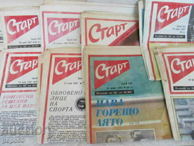 Auction  14 pcs. START newspaper from 1987.
