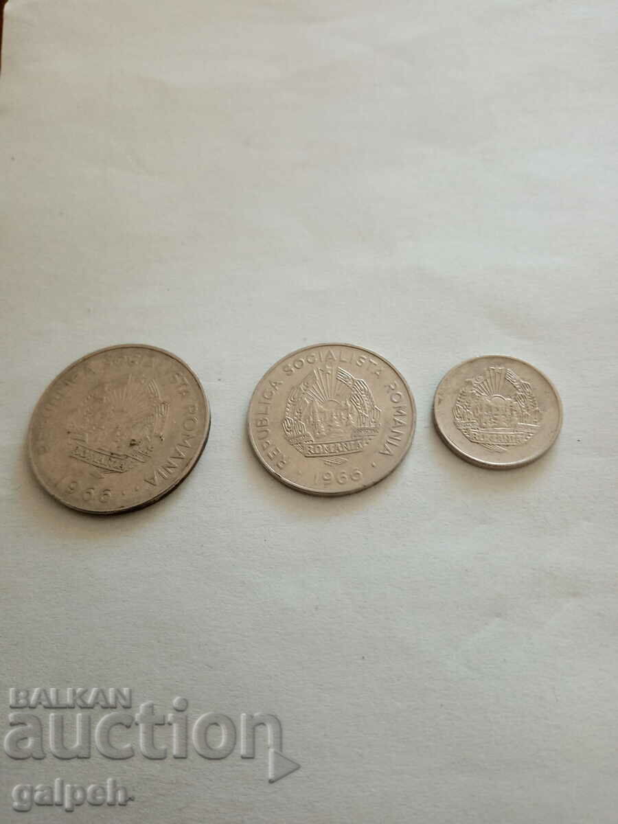 ROMANIA - COINS - 1966 - 3 pcs. with price 1.25 BGN | € 0.64 ROMANIA - COINS - 1966 - 3 pcs. with price 1.25 BGN | € 0.64