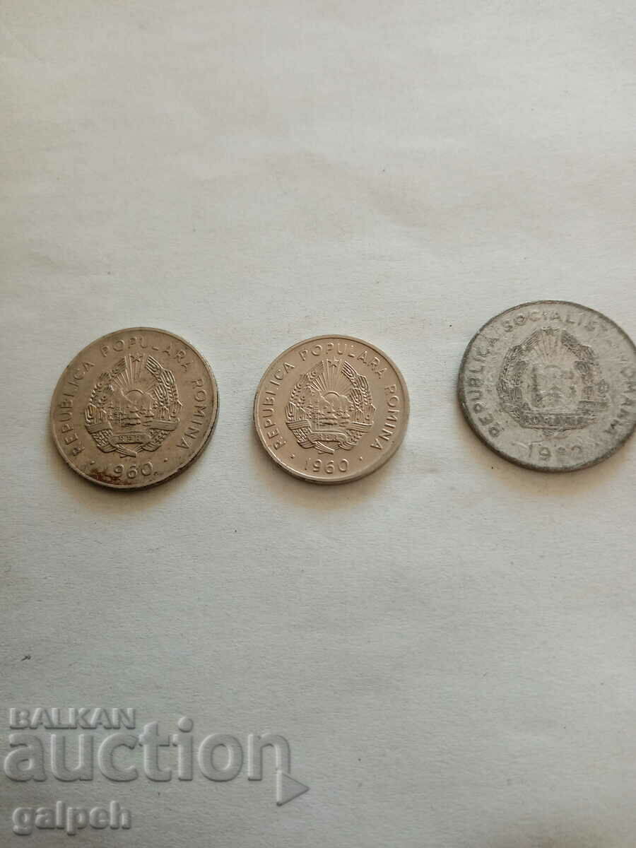 ROMANIA - COINS - 1960.82 - 3 pcs. with price 1.25 BGN | € 0.64 ROMANIA - COINS - 1960.82 - 3 pcs. with price 1.25 BGN | € 0.64