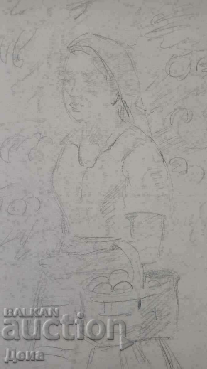 Chanko Petrov drawing with price 25.00 BGN | € 12.78 Chanko Petrov drawing with price 25.00 BGN | € 12.78