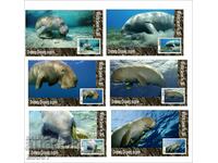 Чисти блокове Фауна Дюгон Морска крава 2020 Тонго