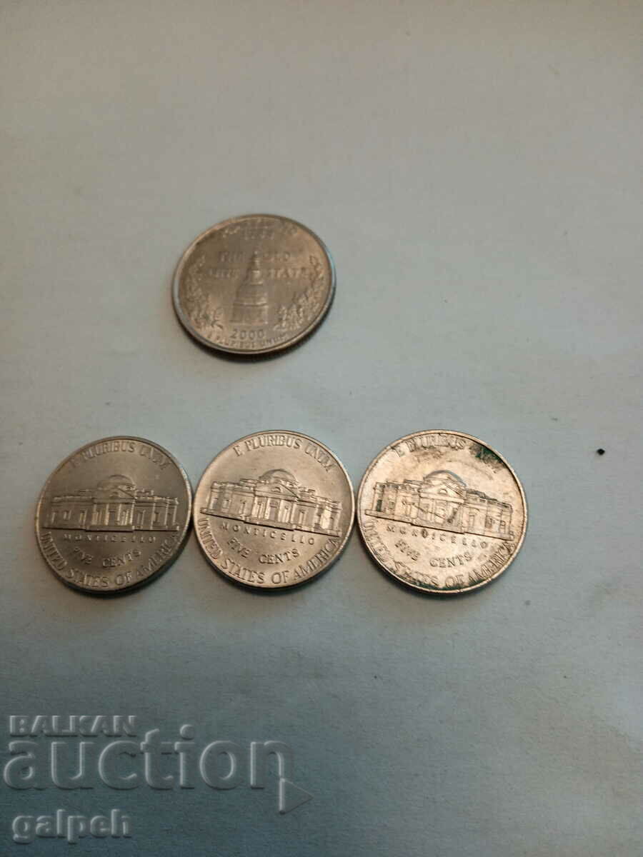 Delivery of USA - COINS - 4 pcs. Delivery of USA - COINS - 4 pcs.