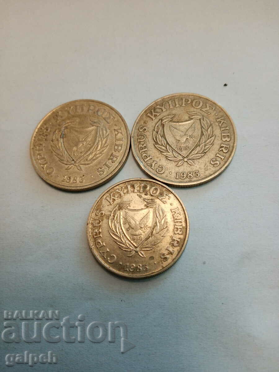 CYPRUS - COINS - 3 pcs. with price 2.50 BGN | € 1.28