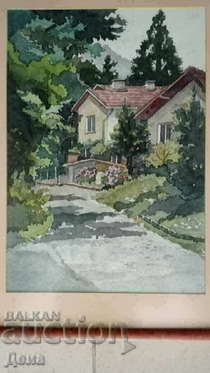 Prof. Dimitar Tasev acuarela 1999. cu preț 160.00 BGN | € 81.81 Prof. Dimitar Tasev acuarela 1999. cu preț 160.00 BGN | € 81.81