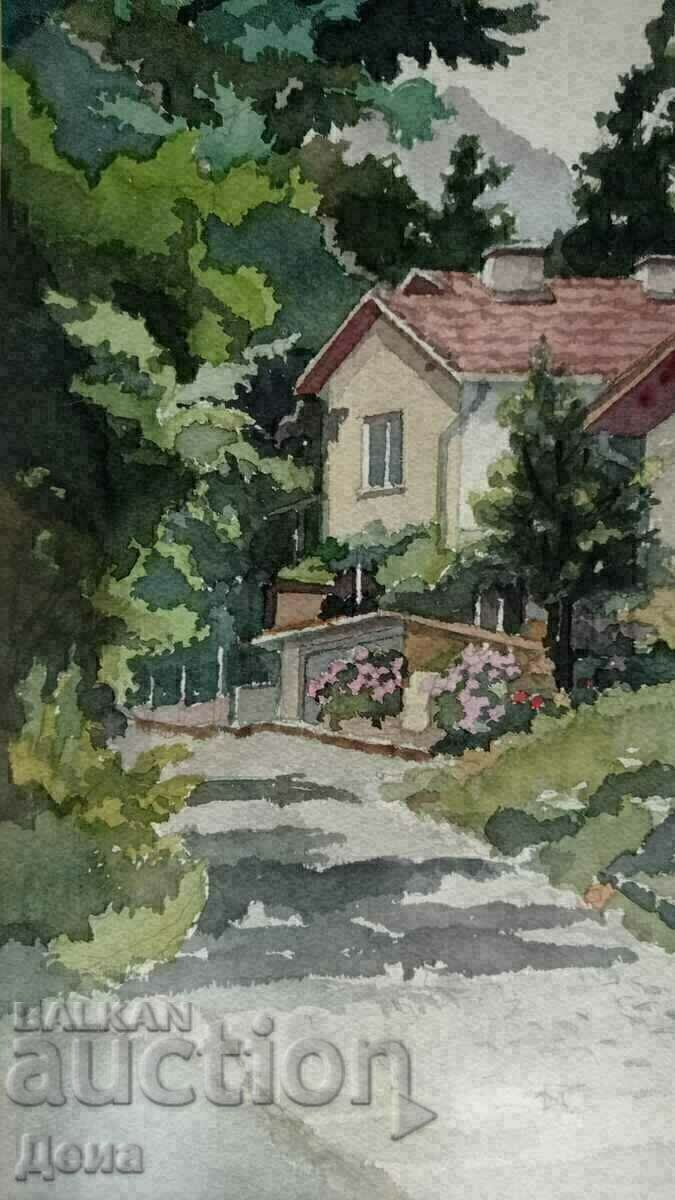 Licitație Prof. Dimitar Tasev acuarela 1999. Licitație Prof. Dimitar Tasev acuarela 1999.