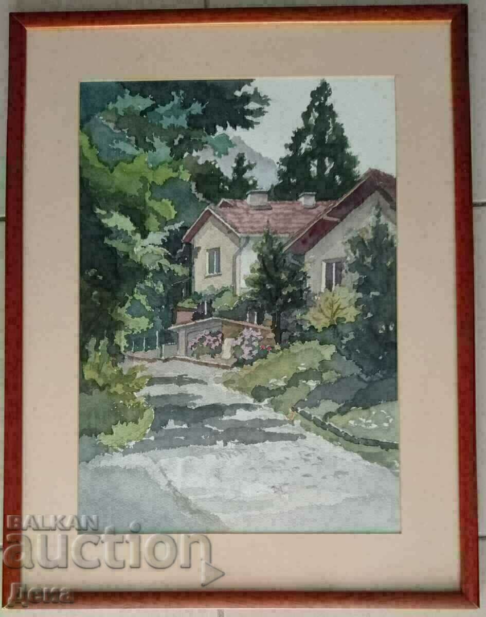 Prof. Dimitar Tasev acuarela 1999. Prof. Dimitar Tasev acuarela 1999.