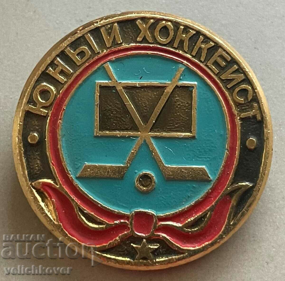 32848 USSR badge Young Hockey Player