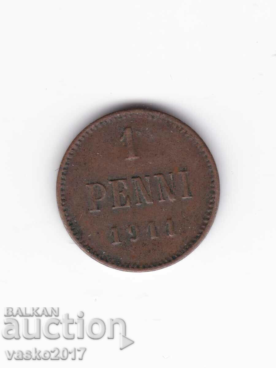 1 PENNI - 1911 Russia for Finland