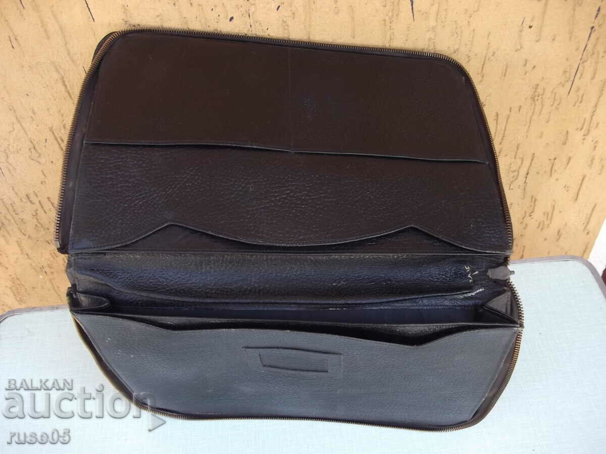 Delivery of Old leather folder from the early social Delivery of Old leather folder from the early social