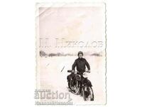 SMALL OLD PHOTO OF MAN WITH MOTORCYCLE MOTORCYCLE B923