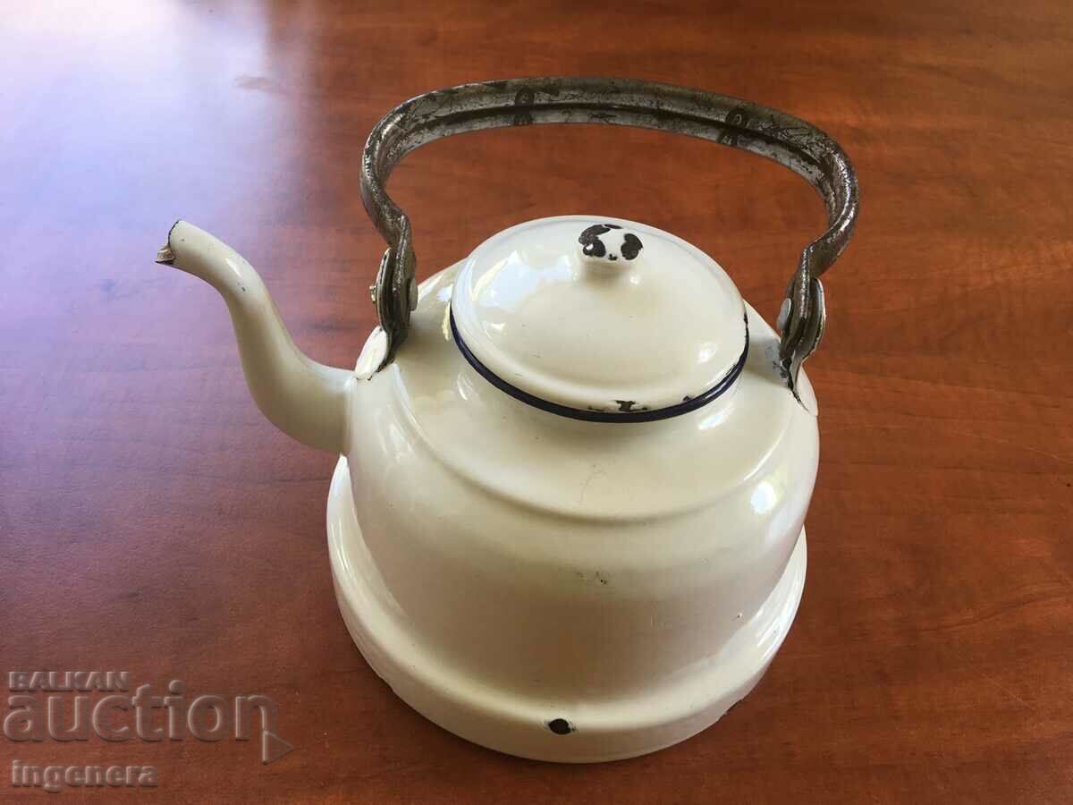 Auction KETTLE METAL ENAMELED SMALL-1963 LANDFILL Auction KETTLE METAL ENAMELED SMALL-1963 LANDFILL