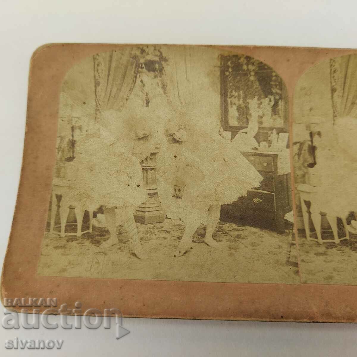 Delivery of Old stereo map 1899 fancy finger B. W. Kilburn#4568 Delivery of Old stereo map 1899 fancy finger B. W. Kilburn#4568