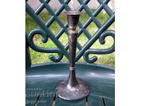 antique silver plated candle holder marked Berndorf BERNDORF