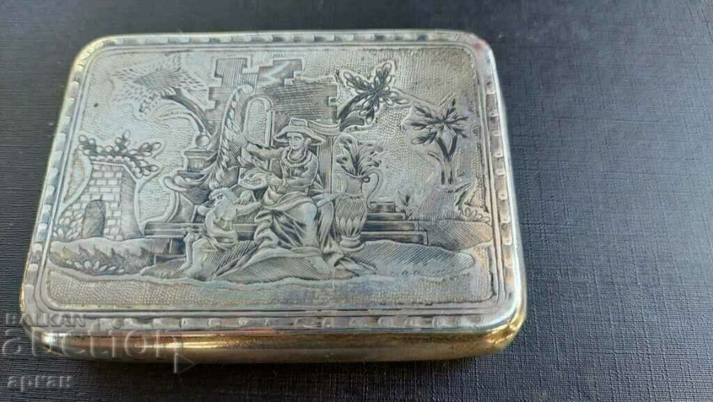 Silver Imperial Russia snuff box 1818 with enamel