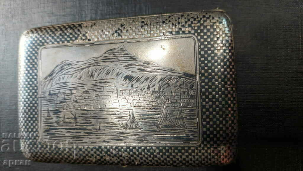 Silver niello snuffbox - Ottoman Empire