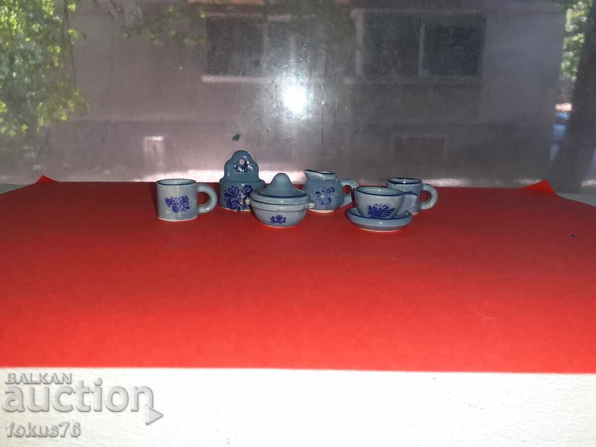 Porcelain blue service miniatures - porcelain miniature with price 45.00 BGN | € 23.01