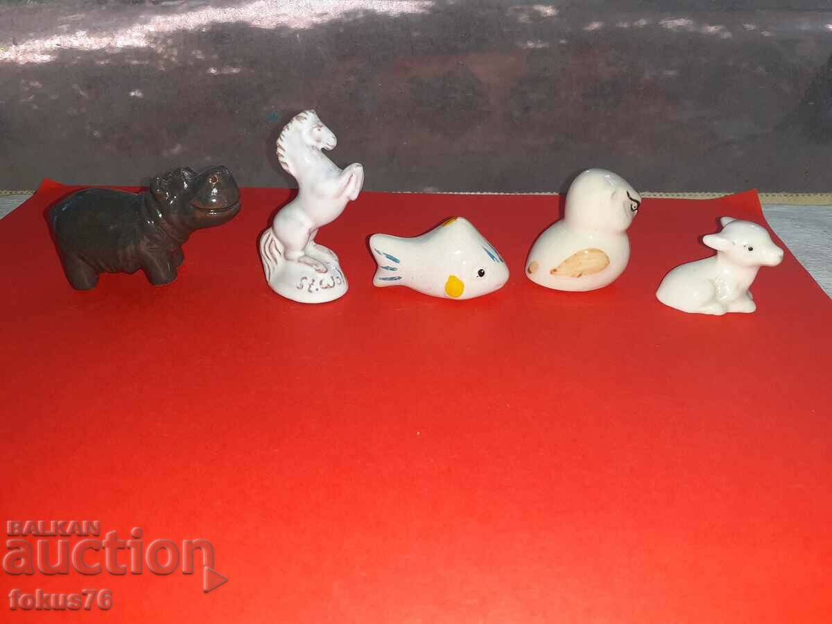 Lot figuri miniaturi porțelan și ceramică marcaj