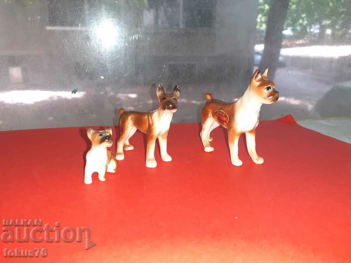 Лот много красиви фигури кученца миниатюри порцелан Япония