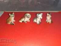 Lot of very beautiful figures puppies miniatures porcelain