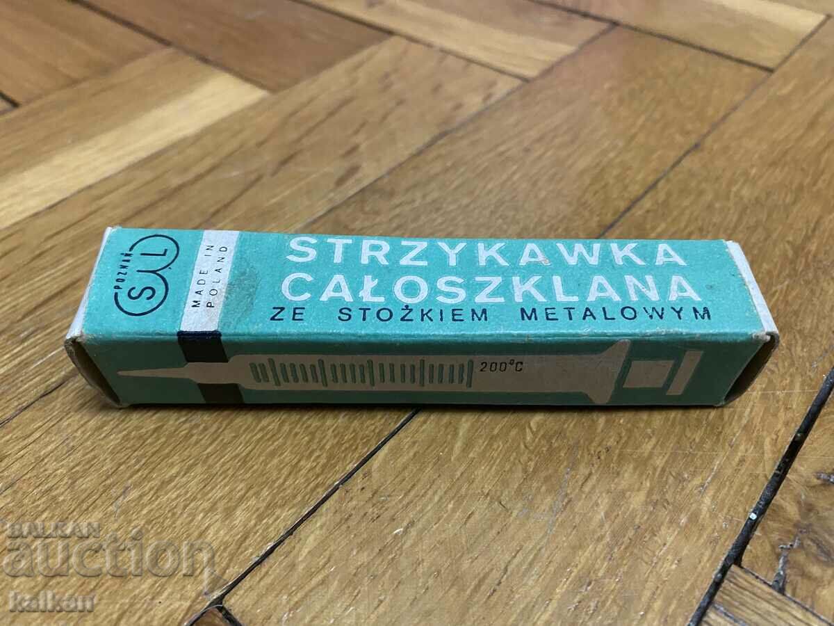 Auction  Czech glass syringe new in box