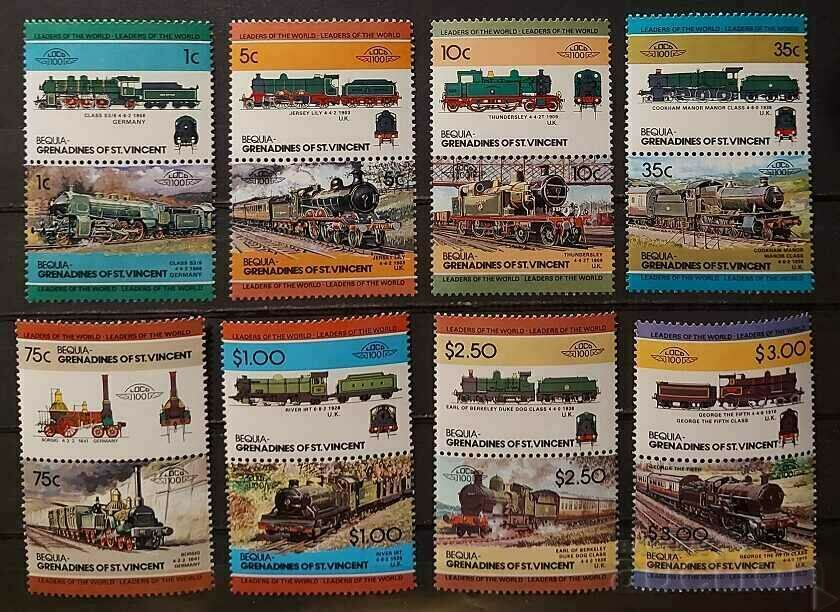 Bequia 1984 Locomotives Second Series MNH