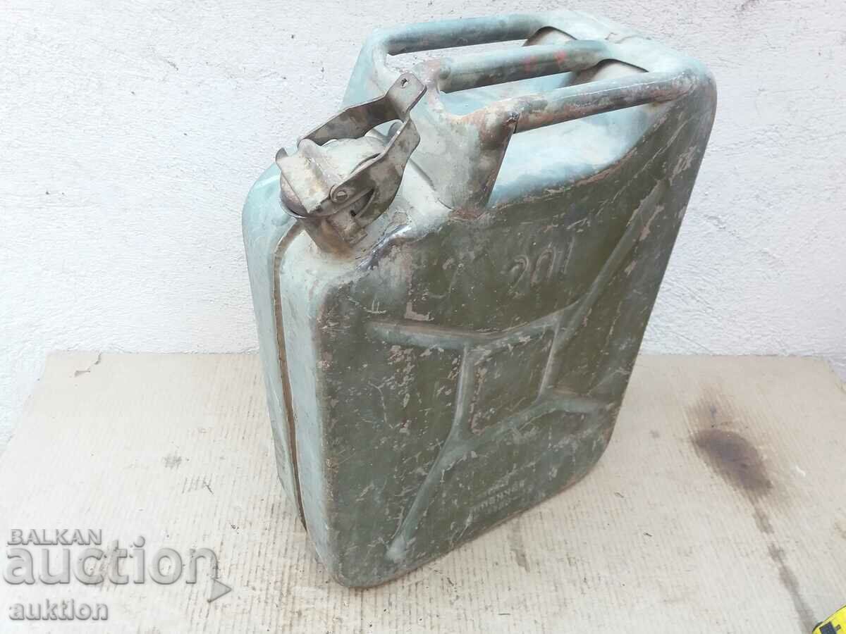 MASSIVE METAL FUEL CAN - 20 LITERS WITH MARKING with price 13.99 BGN | € 7.15 MASSIVE METAL FUEL CAN - 20 LITERS WITH MARKING with price 13.99 BGN | € 7.15