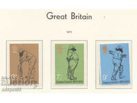 1973. Великобритания. 100 год. на британския графски крикет.