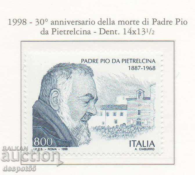 1998. Italia. 30 de ani de la moartea lui Padre Pio.
